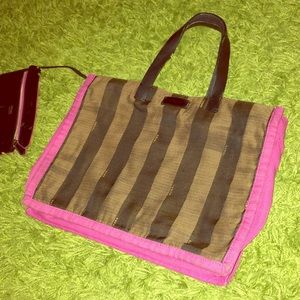 Authentic Fendi Pequin Tote